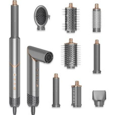 8 in 1 Hair Dryer Brush Set, Air Hair Styler, Curling, Negative, Ionic Foldable Hot Air Hair Dryer Brush, Hair Styling Tool for Curling Waves, Straightening Volume Blowout Styles