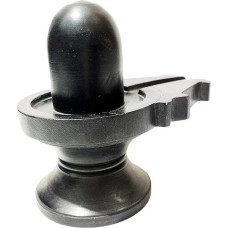 athizay Stone Figure Shivling Made in Banaras | Office Puja Room Religious God Idol Shiva Lingam (Black, 9.5 cm)