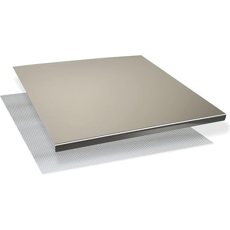 INOXLM Stainless Steel Chopping Board for Kneading, Stainless Steel Worktop in Various Sizes, for Kitchen, Bar, Restaurants, Kneading Board Stainless Steel with Chopping Board Stand