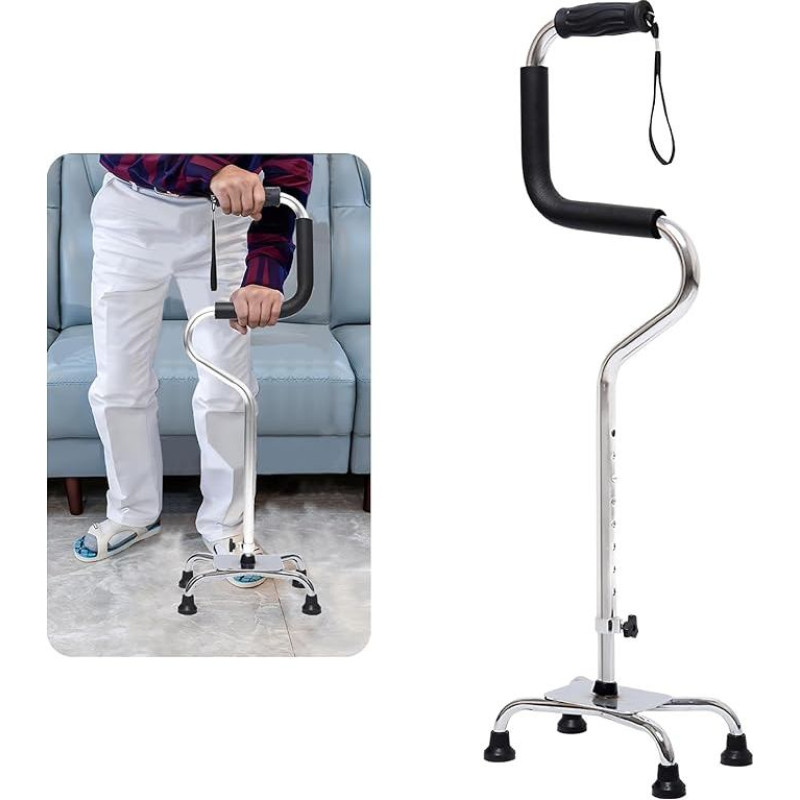 Reguliuojamo aukščio sėdynės pagalbinė priemonė, stovas, vaikščiojimo lazdos, daugiafunkcinė vaikščiojimo pagalbinė priemonė, stovėjimo pagalbinė priemonė, judėjimo pagalbinė priemonė, keturios kojos, vaikščiojimo lazdos, keturkojė vaikščiojimo pagalbinė 
