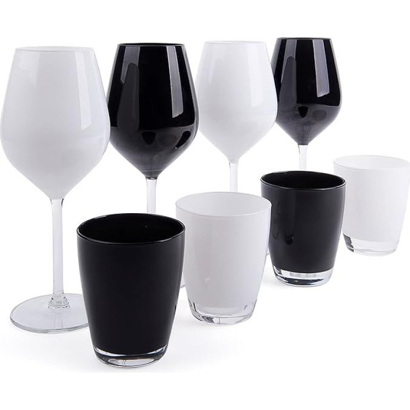 molecuisine Dinner Set 8 Pieces White/Black