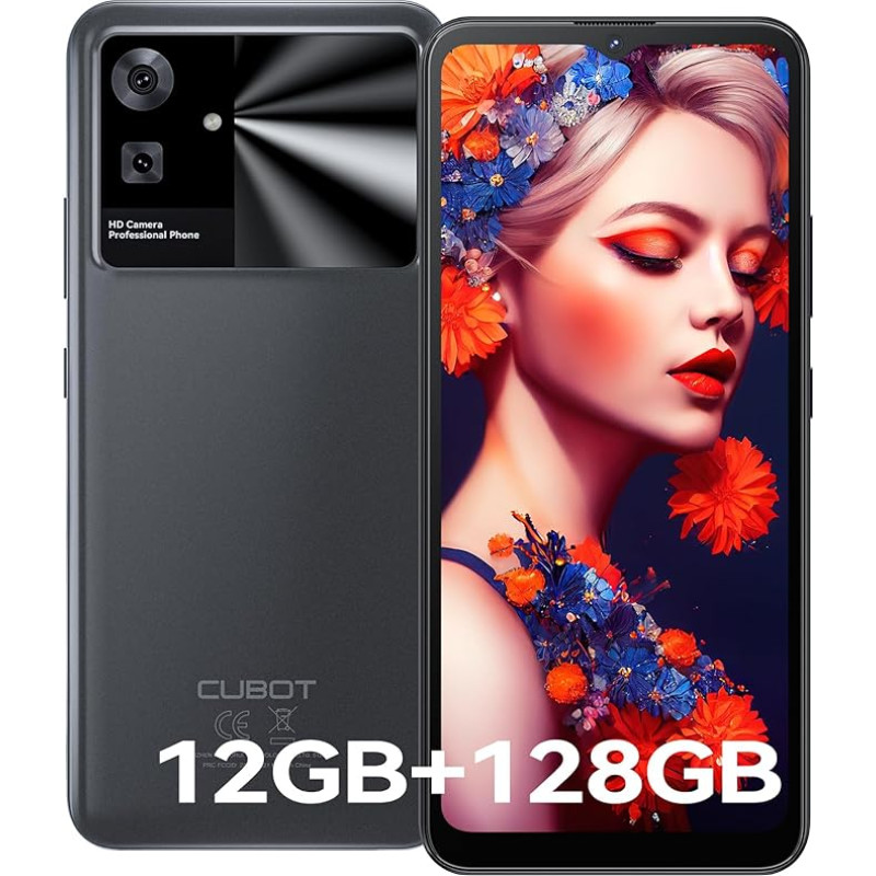 CUBOT Note 21 Išmanusis telefonas 12GB (6GB + 6GB) RAM 128GB ROM TF 1TB Išplėsti 6,56 colių ekranas 