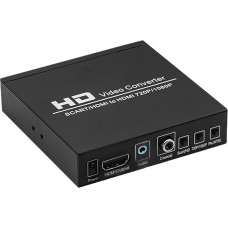 Mcbazel SCART+HDMI-zu-HDMI-Konverter mit 3,5 mm wandelt EIN Signal im Format 480I(NTSC)/576I(PAL) in EIN HDMI-Signal im Format 720P/1080P um