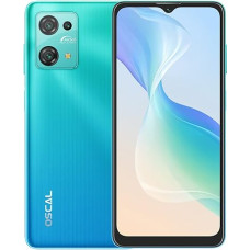 OSCAL C30 PRO Android 12 4G išmanusis telefonas be sutarties, Qcta-Core 4GB + 64GB, 6,5 colių HD+, dviejų SIM kortelių (3 kortelių lizdai) mobilusis telefonas, 12MP + 5MP fotoaparatas, 5080mAh baterija, GPS pirštų atspaudų veido atrakinimas, žalias