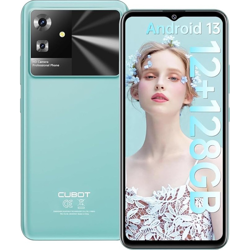 CUBOT Note 21 6,5 colių HD+ išmanusis telefonas 6GB ir 128GB 50MP dviguba kamera 5200mAh baterija 