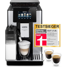 De'Longhi PrimaDonna Soul Perfetto ECAM 612.55.SB Fully Automatic Coffee Machine with LatteCrema Milk System & Bean Adapt Technology, Exclusive to Amazon, 18 Recipes, with Colour Display & App Control, Silver