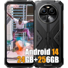 Blackview BV8100 24GB + 256GB lauko mobilusis telefonas be sutarties 2024, MTK G99 Android 14 mobilusis telefonas, 6,5 colio FHD+, 50MP + 32MP, 8800mAh 45W, lauko išmanusis telefonas atsparus vandeniui IP68, 4G LTE, NFC,