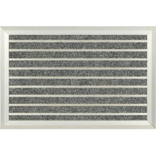 Relaxdays Door Mat Aluminium 60 x 40 cm Non-Slip Indoor & Outdoor Weatherproof Door Mat Silver Grey