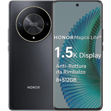 HONOR Magic6 Lite išmanusis telefonas 5G Android 13 Dual SIM NFC 8GB RAM 512GB AMOLED 6,78 colių su Snapdragon 6 Gen 1,108MP 5300mAh Midnight Black