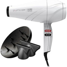 Gama Pluma 5500 Oxy-Active Professional Long Life Hair Dryer Active Oxygen 2400W (White)
