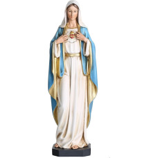 BC Immaculate Heart of Mary Blessed Virgin Mary Mother for Altar Hand Painted Religious Gifts for Mother 10 Inches Tall Handmade by Buildclassic