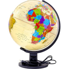 Raylu Paper - Illuminated and Rotating Globe Cartography and Meridian Spain World Dial (Cream, 32 cm)