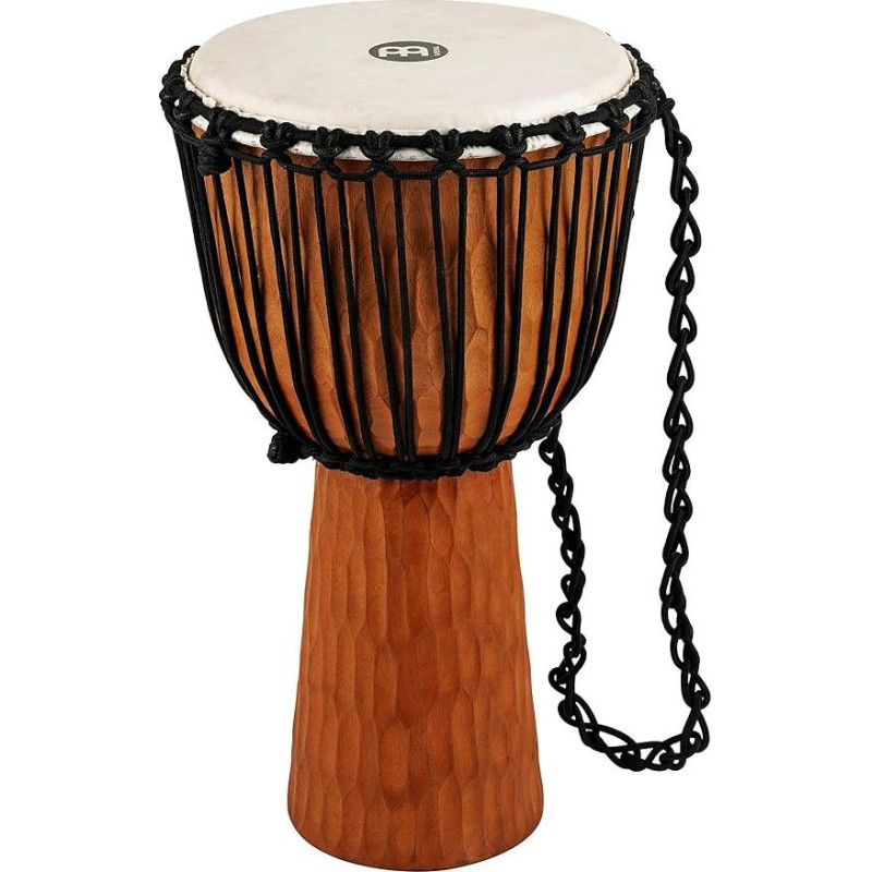 Meinl Percussion Rope Nile Djembe - Sehr große Handtrommel - Mit Ziegenfell - Durchmesser 13 Zoll - Mahagoni, Natur (HDJ4-XL)