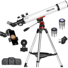 MEEZAA Telescope Astronomy Adult Professional 70 mm Aperture 700 mm Refractor Telescope for Children Beginners Telescope Astronomy for Beginners with Stainless Steel Tripod, Mobile Phone Holder and