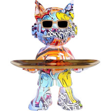 Dervinė prancūzų buldogo statulėlė su saldainių dėže, prancūzų buldogo skulptūra, dervos buldogo statulėlė namams dekoruoti, prancūzų buldogo dervos statulėlė įėjimui ir stalui, dervos šuo