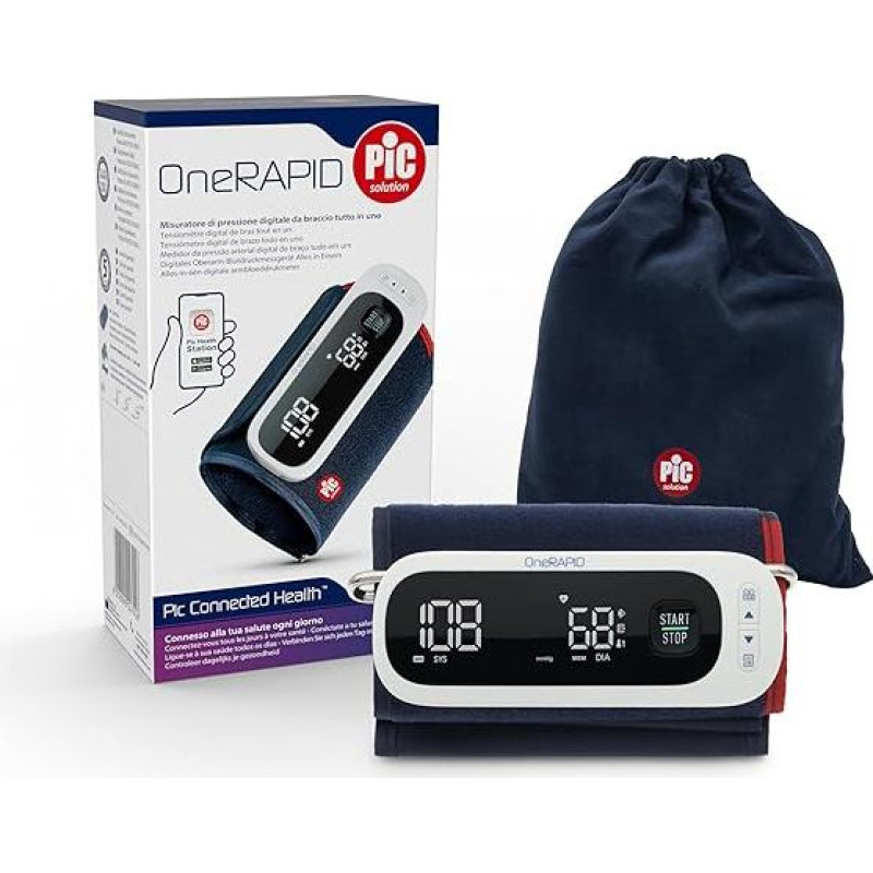 Pic Solution - OneRAPID skaitmeninis viršutinės rankos kraujospūdžio matuoklis