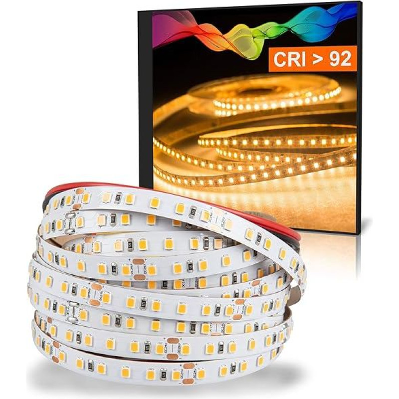 mextronic LED Strips Led Band LED Strip 2835 Warm White (2700K) CRI 92 72W 5 Meters 24V IP20