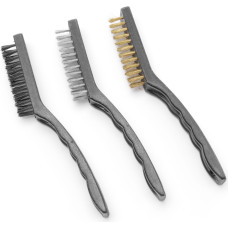 Hendi BBQ grill cleaner brush BBQ grill nylon steel brass KIT of 3 pieces 230 mm long - 525531