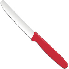 Hendi Universal serrated knife 112/211 mm - red