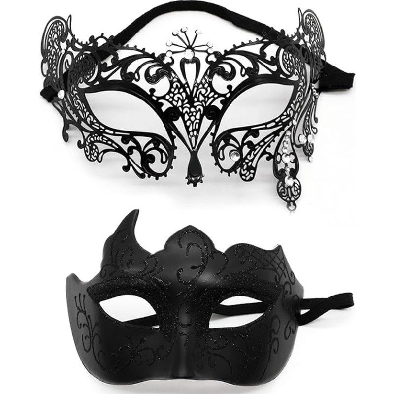 Maskarado kaukių rinkinys Venecijos kaukė maskaradui, vestuvėms, pasirodymams scenoje, karnavalui, podiumui, mados vakarėliams