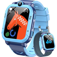 Blackview Children's Smartwatch Can Insert SIM Card, LBS + WiFi + GPS Tracker, Watch with 4G Functions, SOS Emergency Call, Phone Call, Video Calls, Voice Chat, SMS, School Mode, Children's Watch for