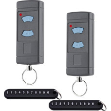 Pack of 2 Garage Door Remote Control Universal Garage Door Opener Remote Control Garage Door Compatible with Hörmann Grey Button 40.685 MHz HSE2-40 HS4-40 with Parking Number Plate