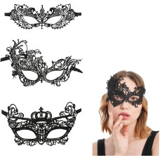 3 juodų nėrinių kaukė, juoda seksuali nėrinių akių kaukė, nėrinių Prom kaukė, šalis kostiumas kamuolys kaukė, maskarado kaukė, Fancy karnavalas kamuolys Helovinas šalis