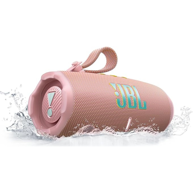 JBL Charge 6 Portable Bluetooth Speaker, 28 Hours Battery Life, IP68 Waterproof, Dust and Shockproof, Pro Sound with AI Sound Boost, Auracast Multi-Speaker, Pink