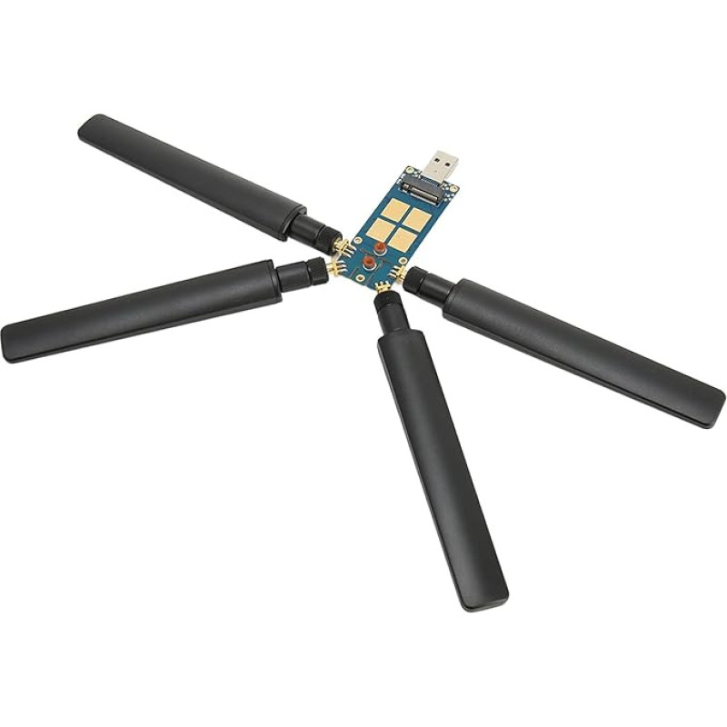 5G DONGLE Expansion Board, 5G Dongle Board, 4 Antennas, Aluminium Alloy ABS, USB3.1 to M.2 Key B Card for 5G Module, Laptop, Internet