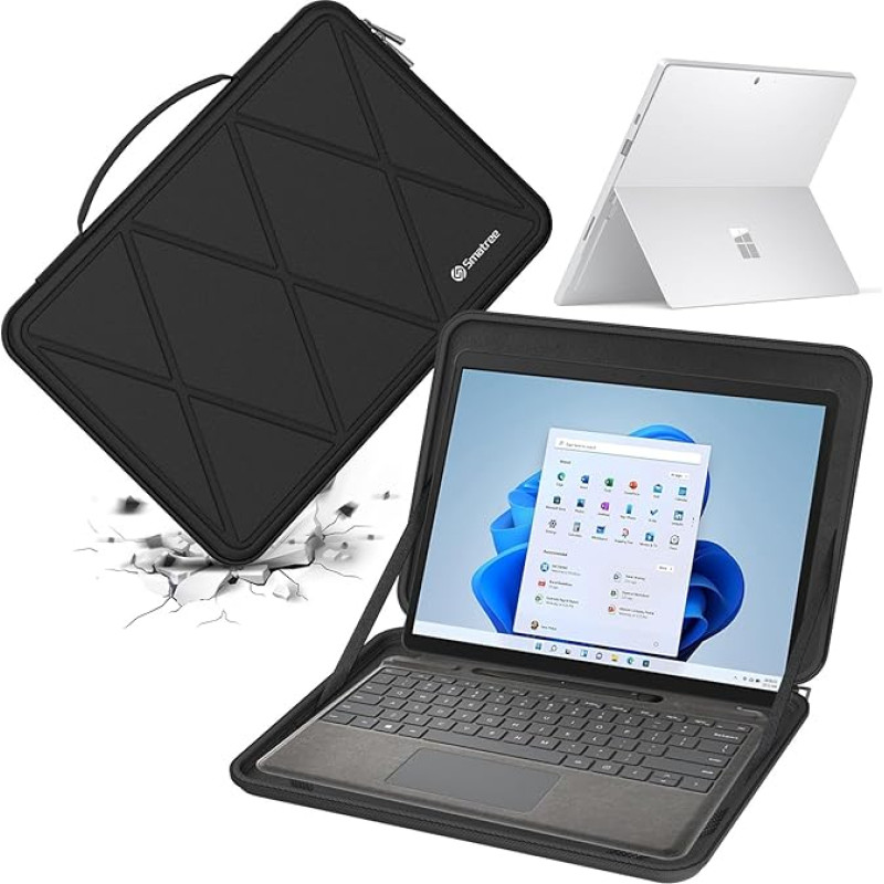 Smatree Hard EVA Protective Case Compatible with 15 Inch Microsoft Surface Laptop/Microsoft Surface Copilot + PC 2024, 14 Inch HP MT22 Mobile Thin Client Laptop, Waterproof and Anti-Shock Bag (X8269)