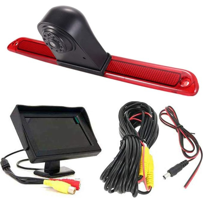 HD Car Transporter Reversing System Brake Light Reversing Camera Van Parking Camera Parking Aid with Angle Adjustable Compatible with Mercedes Benz Sprinter W906 W907 W910 316 CDI/V W Crafter