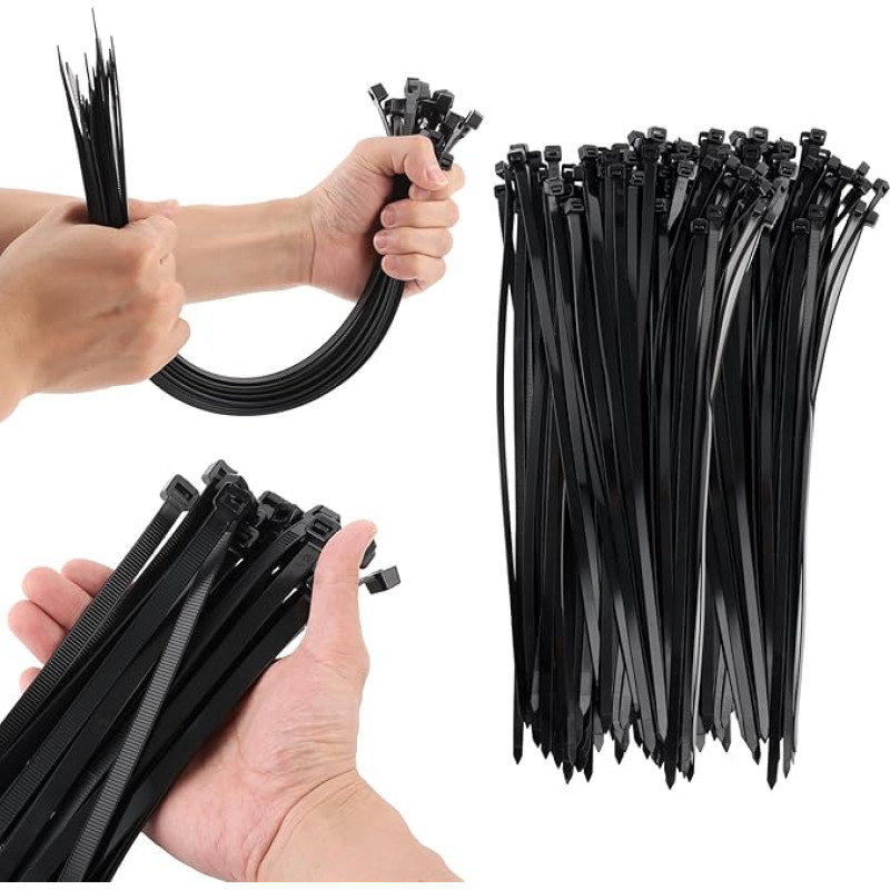 150 Stück Groß Kabelbinder Schwarz - 450 x 8,8MM Breit Kabelbinder Zugfestigkeit 80KG - Hitzebeständige Kabelbinder UV Beständig Kabelbinder Lang Set - Schwerlast Cable Ties für Kabelmanagement