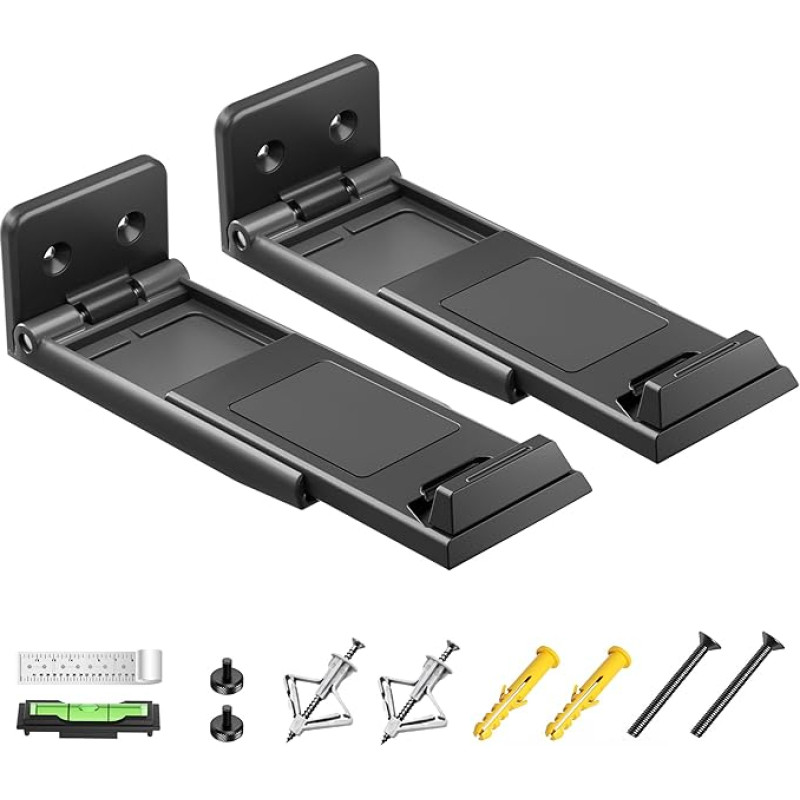 ELETIUO Soundbar Mount, Universal Dual Soundbar Wall Mounts Hold up to 30 lbs, Adjustable and Extendable Length from 3.5