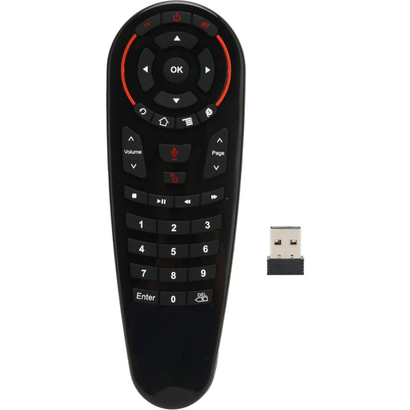 Goshyda G30s Remote Control, 33-Key IR Learning, 2.4G Wireless, 6-Axis Gyroscope Voice Remote Control for Assistant TV, PC, HTPC etc (33 Key IR Learning)
