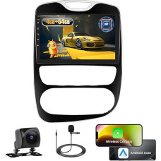 4+64G Android Autoradio für Renault Clio 4 2012 2013 2014 2015 2016 2017 2018 mit Wireless Carpaly&Android Auto, 10,1'' IPS Touch Screen Radio mit Bluetooth 5.0/GPS/Rückfahrkamera/FM/WiFi/SWC