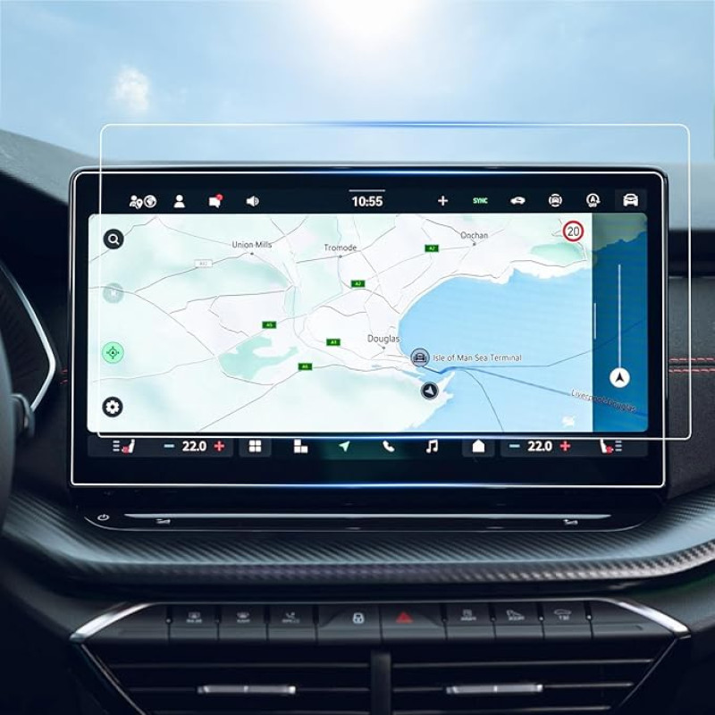 SHAOHAO [Facelift 2025] Suderinama su Skoda Octavia 2025 Facelift Navigator Screen Protector PET 4H HD Screen Protectors Scratch-Resistant Navigator Apsauginė plėvelė Skoda Octavia Priedai 2