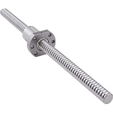 SFU1204 500 mm rutulinis sraigtas, skersmuo 12 mm, 4 mm sriegio žingsnis, rutulinis sriegis C7 su rutulinio sraigto veržle (galai be gamybos), skirtas CNC