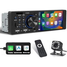 Automobilinis radijas 1 DIN CarPlay Android automobilis su 4 colių ekrano radijo imtuvu su 