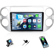 CAMECHO Android 13 [2G + 64G] Car Radio for VW Tiguan (2010-2017), Radio2 DIN with 9 Inch Screen Wireless Carplay Android Car HiFi RDS, Car Radio with Bluetooth Navi/WiFi/FM+ Reversing Camera
