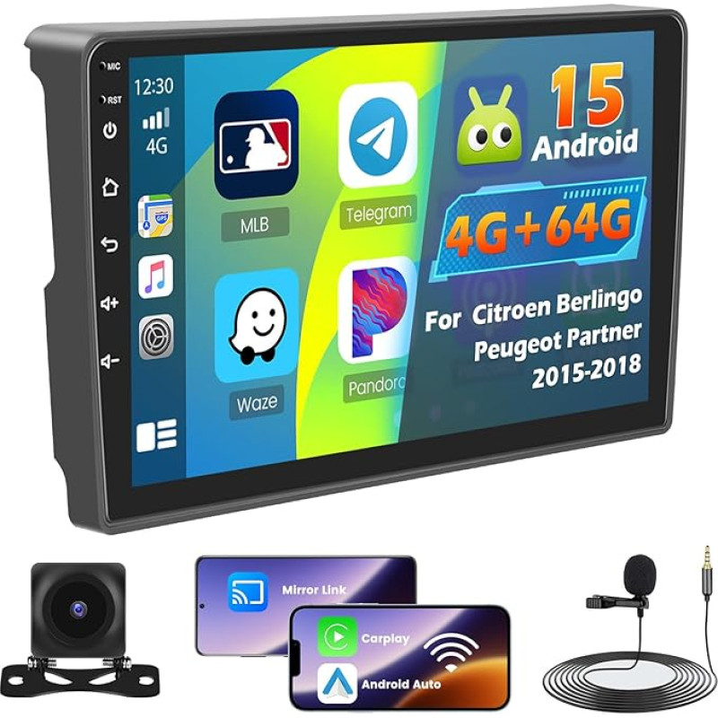 Roinvou 4+64G automobilinis radijas 