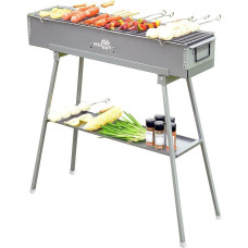 Komercinės kokybės nešiojamas nešiojamas medžio anglių grilis Kelių dydžių Hibachi kepsninė Nerūdijančio plieno sulankstomas kempingo grilis sodo kiemo vakarėliui Piknikas Kelionės namo Lauko maisto gaminimas