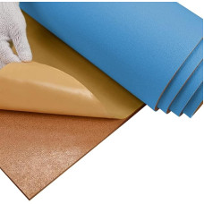 Blaue Korktafelrolle zur Wanddekoration, Selbstklebende Pinnwand für Zuhause, 8 mm Dicke Korkplattenrolle für Heimwerkerarbeiten, 1,22 x 1,64 m