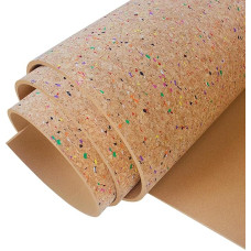Natural Cork Rectangular Cork Board in Roll with Self Adhesive Backing. Multipurpose Cork Board for Wall Decoration and Crafts. Perfect for School and Office. Includes Push Pins. 1