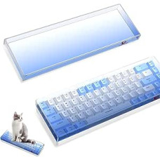 MAMBASNAKE Premium Acrylic 68-Key Keyboard Cover Dust Cover Waterproof Anti-Snock Clear Keyboard Cover for TKL PC Mechanical Gaming Keyboard, 12.2 x 4 x 0.9 inches, Compatible with K68 RK68 SKY68 T8