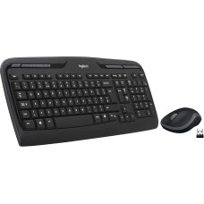 Logitech MK330 Wireless Keyboard and Mouse set, 2.4 GHz connection via USB Unifying receiver, 4 programmable G-keys, 12 to 24-month battery life, PC / laptop, US QWERTY layout - Black