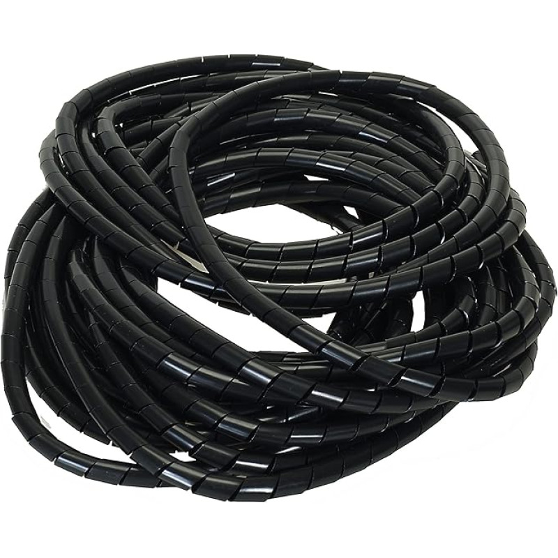 Flexible Snake Cable Spiral Hose Cable Tidy/Cable Ties – Bundle of ø6.0 60 mm LÄNGE10 M Black