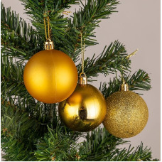 10cm/6 pakuotė Atsparus dužimui aukso Kalėdų eglutės dekoracijos Bauble ornamentai Baubles Kalėdų dekoracijos atostogų dekoracijos blizgus matinis blizgesys