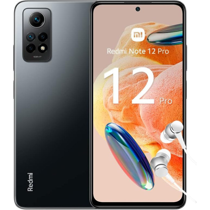 Xiaomi Redmi Note 12 Pro Smartphone + Kopfhörer, 6+128GB, Handy ohne Vertrag, 6,67