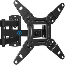 Perlesmith TV Mount, Swivelling / Tilting Wall Mount for 13 - 42 Inch Flat & Curved TV or Monitor up to 20 kg / Max. VESA 200 x 200 mm