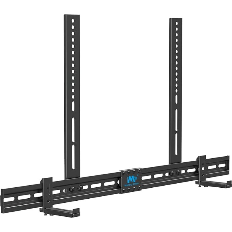 Mounting Dream MD5425-03 Universal Soundbar Bracket for Soundbars with/without Mounting Hole up to 9 kg, with Non-Slip Base Holder, TV Stand, Wall or TV Mount